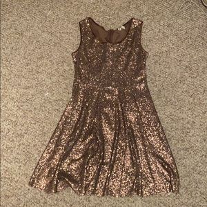 Shimmery above knee dress